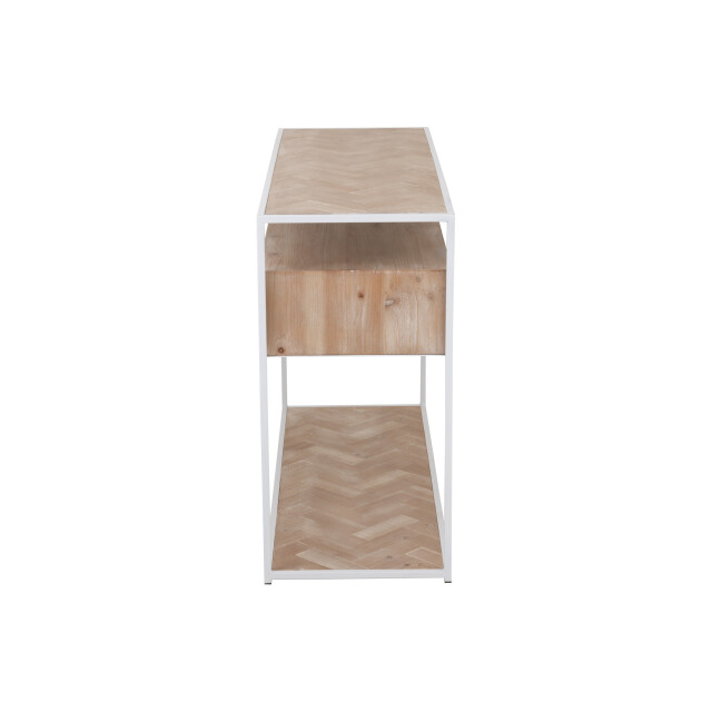 J-Line console zigzag 2 lades hout/metaal naturel/ 120x40x80cm 3000752 large