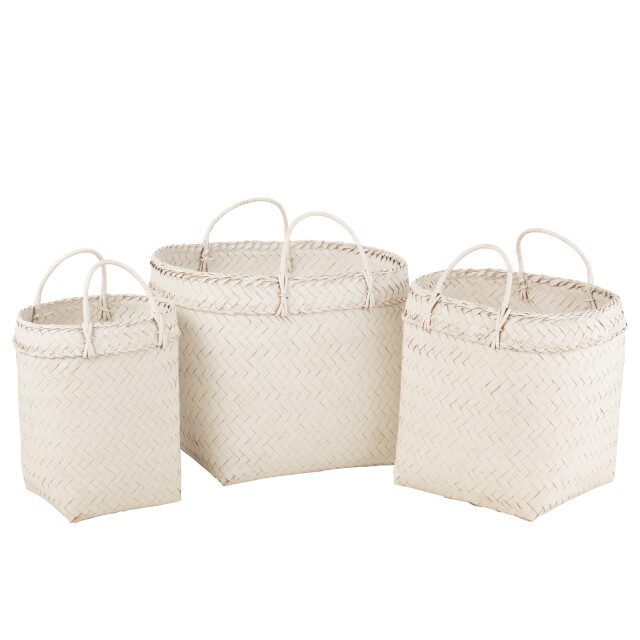 J-Line set van 3 manden vierkant rotan 48x48x54cm 3004885 large