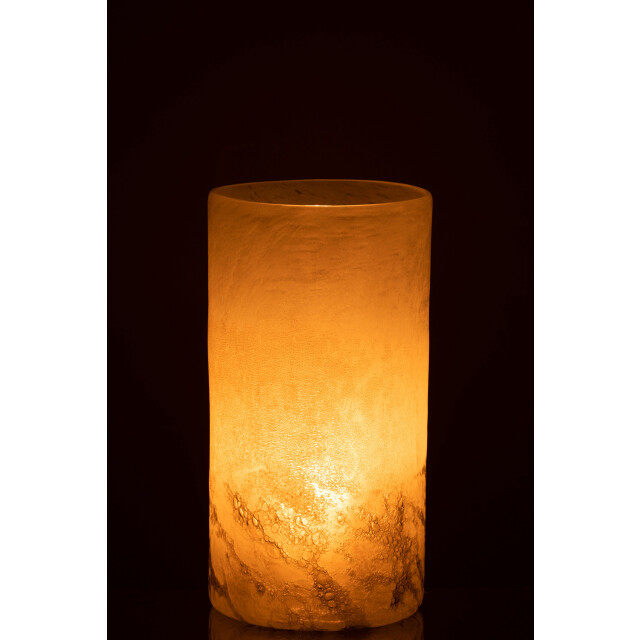 J-Line vaas scavo cilinder glas grijs medium 15x15x28cm 2997163 large