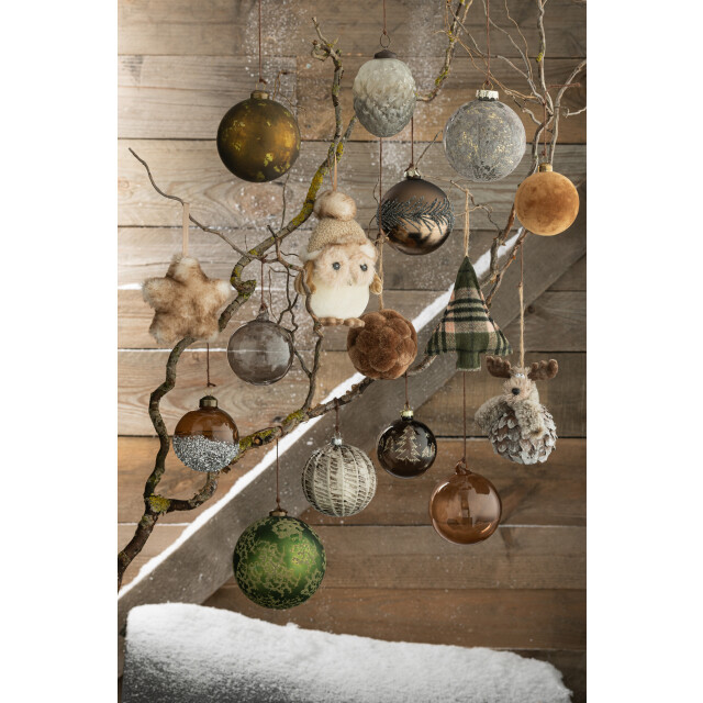 J-Line doos van 6 kerstballen kerstbomen glas small 8x8x8cm 3007421 large