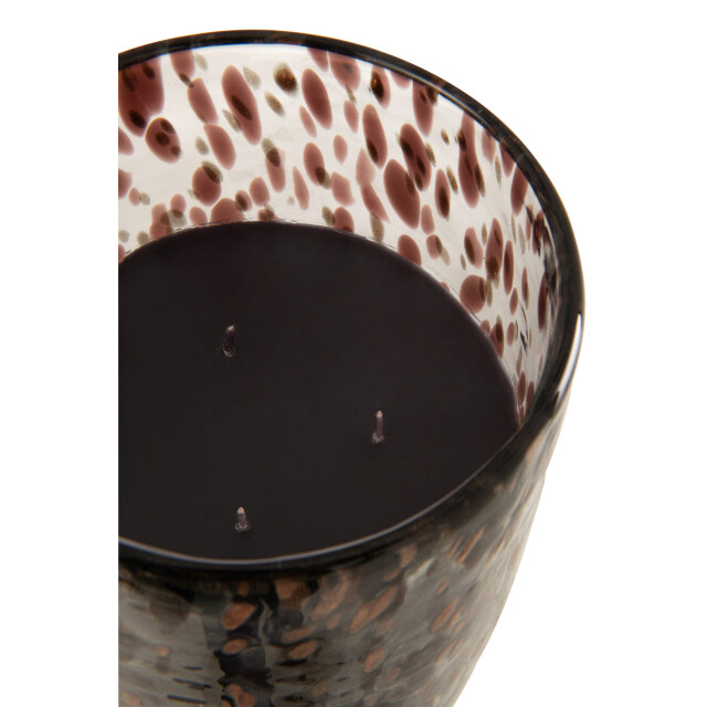 J-Line geurkaars mia zwart/mix glas large 20x20x32.5cm 3065885 large