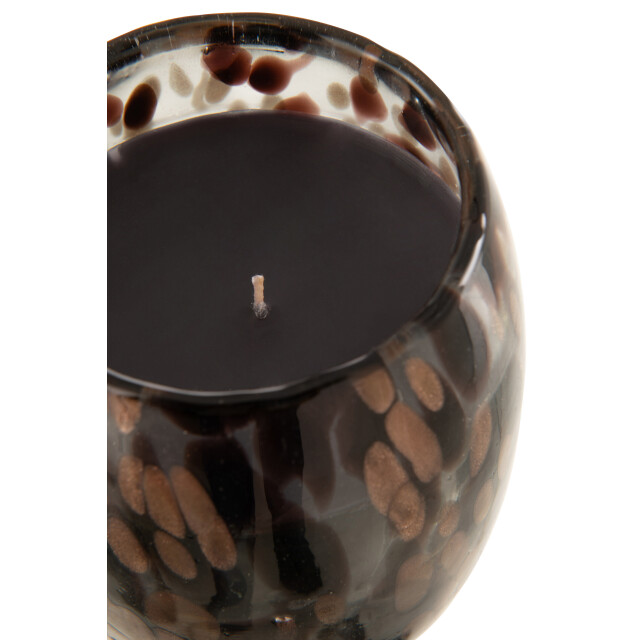 J-Line geurkaars mia zwart/mix glas small 10x10x13.75cm 3015278 large