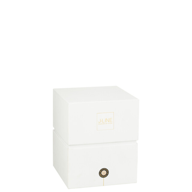 J-Line geurkaars mia wit/mix glas medium 15x15x22.5cm 3015272 large
