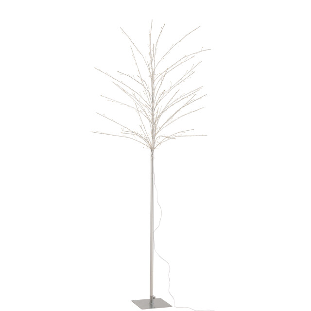 J-Line kale boom+led metaal zilver large 70x70x171cm 3000865 large
