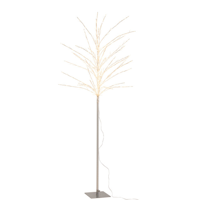 J-Line kale boom+led metaal zilver large 70x70x171cm 3000865 large