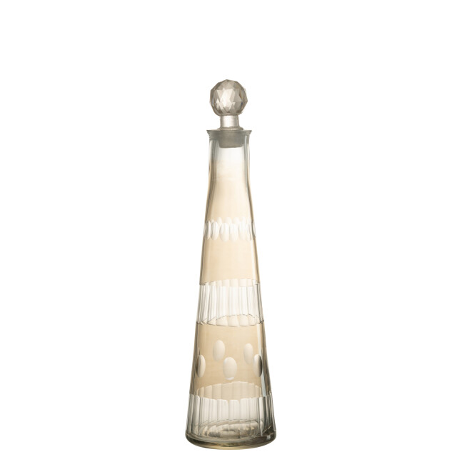 J-Line karaf motieven glas rook 9x9x36cm 3001592 large