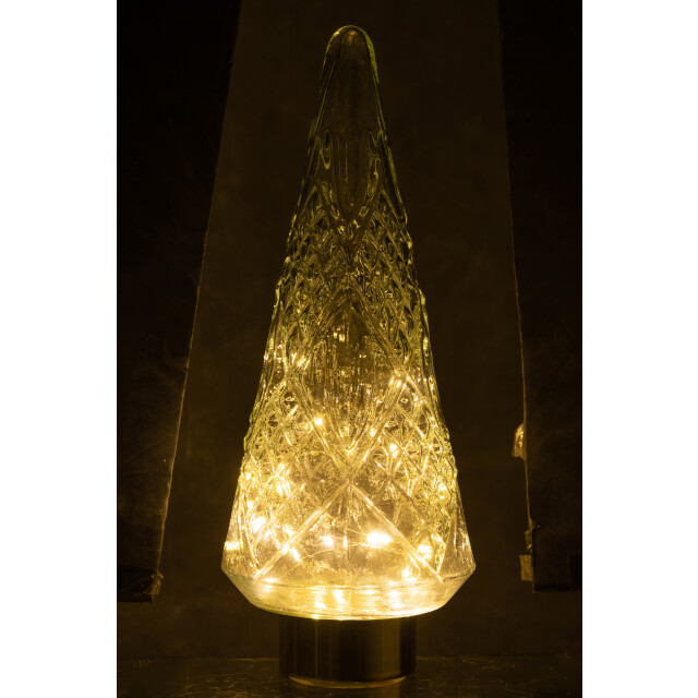 J-Line kerstboom led glas large 18x18x47cm 3007060 large