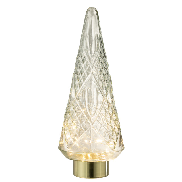 J-Line kerstboom led glas large 18x18x47cm 3007060 large