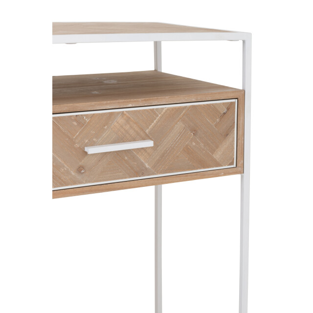 J-Line console zigzag 2 lades hout/metaal naturel/ 120x40x80cm 3000752 large
