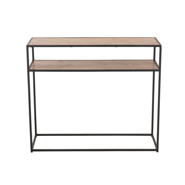 J-Line console zigzag hout/metaal naturel/ 100x35x84cm 3000762 large