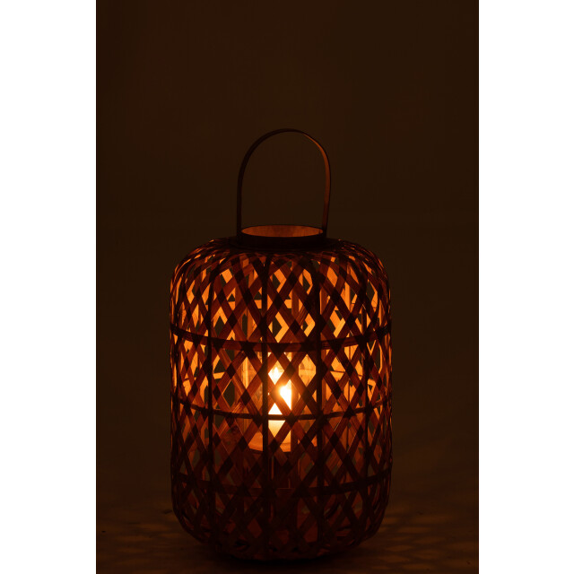 J-Line lantaarn garden bamboe natural small 36x36x69cm 3000053 large