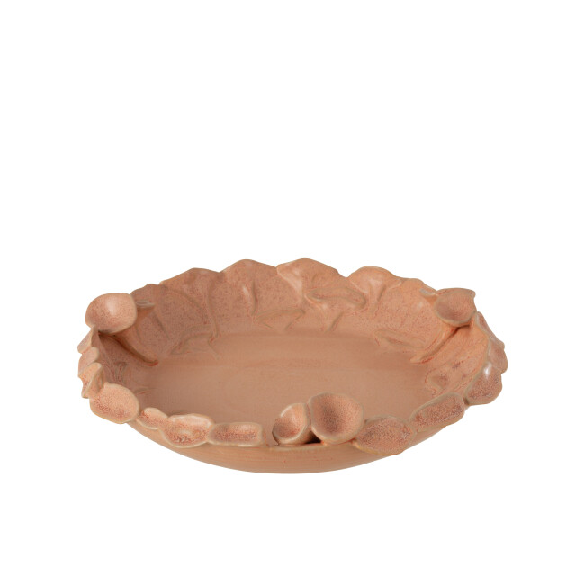 J-Line schaal ibiza rond keramiek /oranje large 29x28.5x6cm 3005612 large