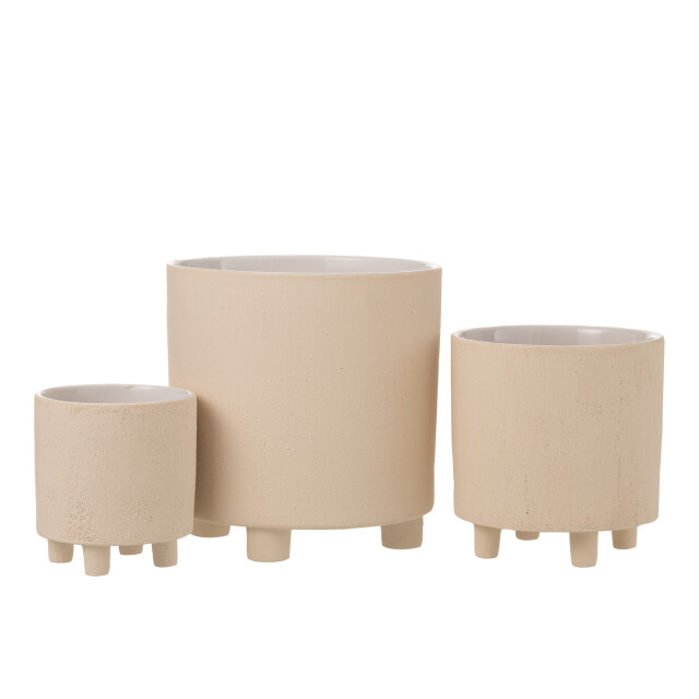 J-Line bloempot zand keramiek large 26x26x27cm 3006693 large