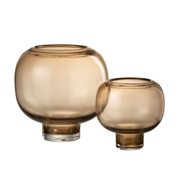 J-Line vaas op voet rond glas licht large 20.5x20.5x20cm 2998156 large