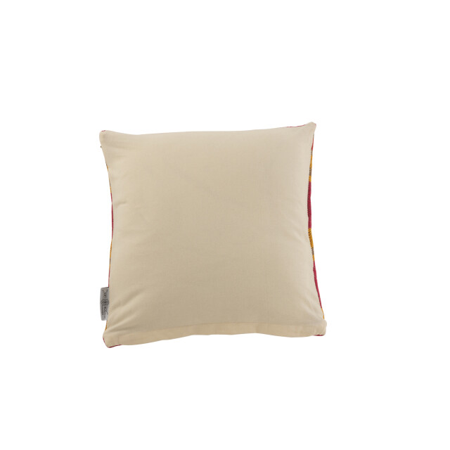 J-Line kussen vierkant anna groot groeven jute mix kleur 44.5x44x13cm 3000672 large
