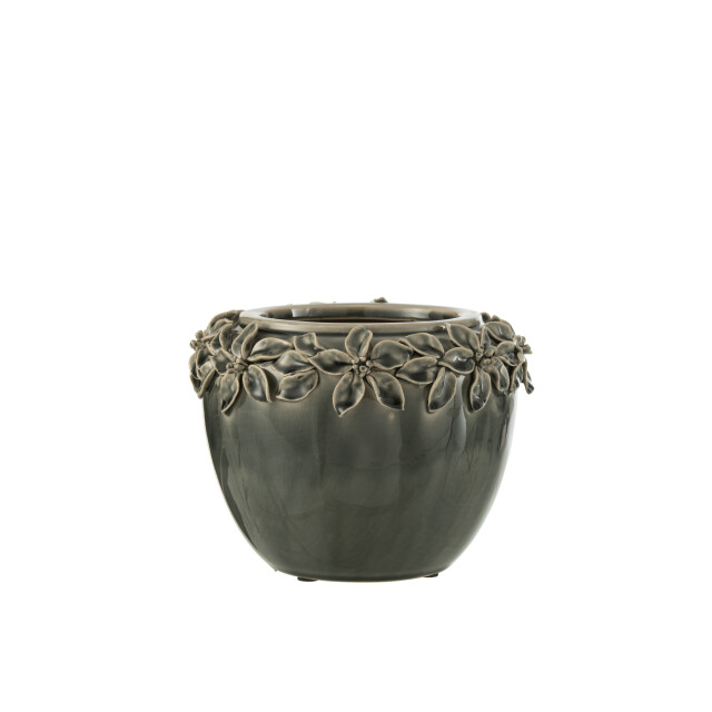 J-Line bloempot bloem keramiek large 21.5x21.5x16.5cm 3007461 large
