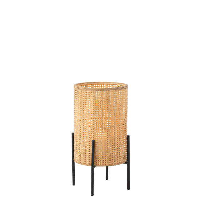 J-Line lantaarn op voet bamboo large 35.5x35.5x63cm 3007525 large