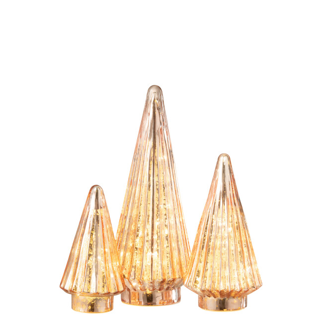 J-Line kerstboom led glas large 11.5x11.5x33cm 3007045 large