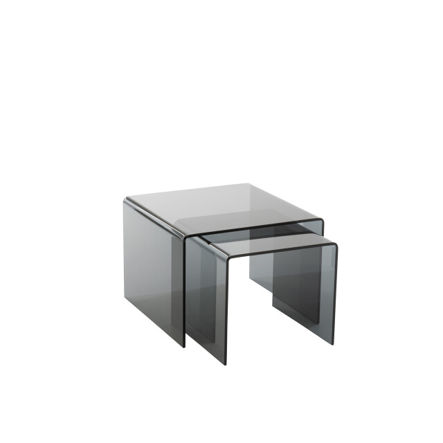 J-Line s/2 bijzettafel glas 65x65x46.5cm 3000790 large