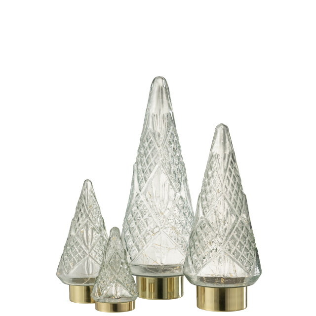 J-Line kerstboom led glas large 18x18x47cm 3007060 large