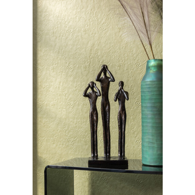 J-Line figuren horen/zien/zwijgen poly donker 18.5x41x12cm 3007027 large