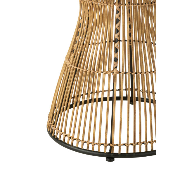 J-Line bijzettafel rond groeven rotan naturel 58x58x64cm 3001311 large