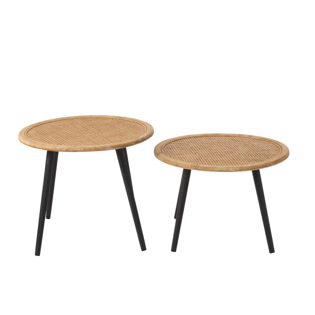 J-Line set van twee bijzettafel bamboo naturel 67x67x56.5cm 3000930 large