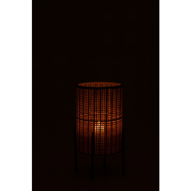 J-Line lantaarn op voet bamboo large 35.5x35.5x63cm 3007525 large