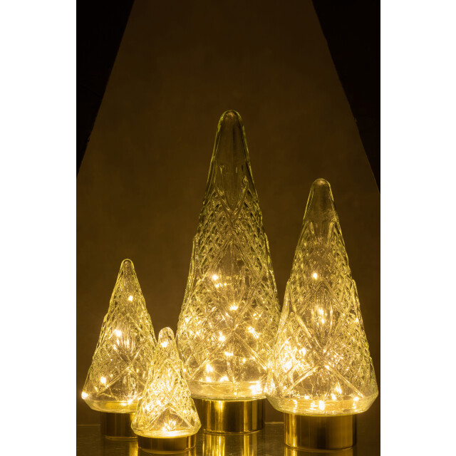 J-Line kerstboom led glas large 18x18x47cm 3007060 large