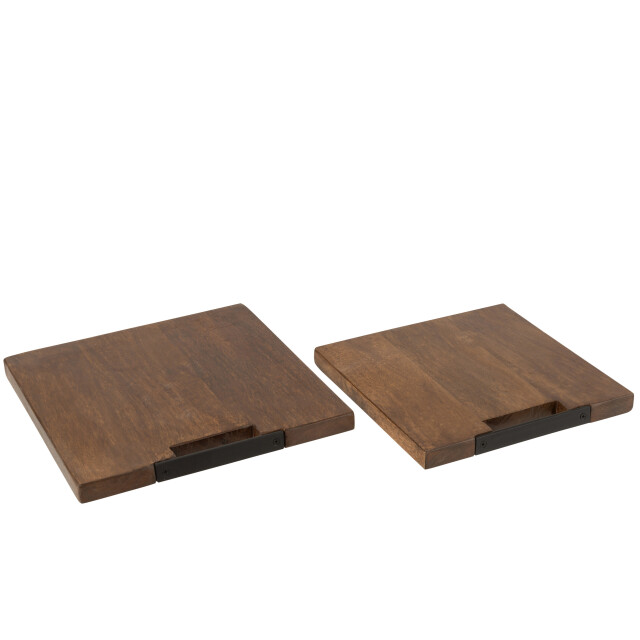 J-Line snijplank vierkant mango hout large 35x35x3cm 3005388 large