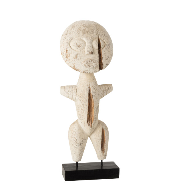 J-Line figuur primitief albasia hout medium 19x9x59cm 3005306 large
