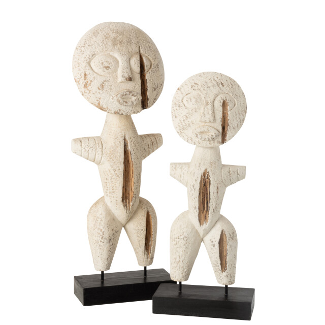 J-Line figuur primitief albasia hout medium 19x9x59cm 3005306 large
