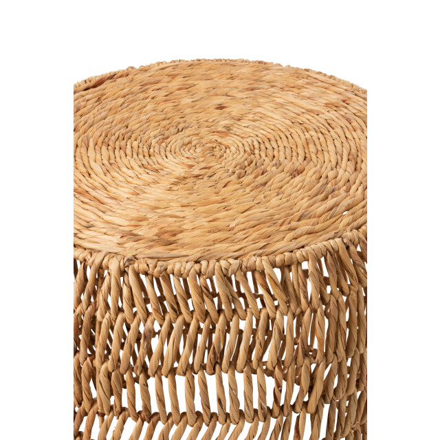 J-Line set tafel + 2krukje maurice rond waterhyacint naturel 70x70x64cm 3000081 large