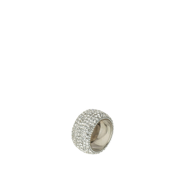 J-Line doos van 6 servetringen diamant aluminium zilver 6x6x3cm 3014954 large