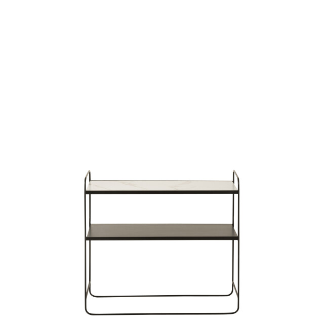 J-Line console marmer 2 planken mdf/ijzer 90x30.5x80.5cm 2999995 large