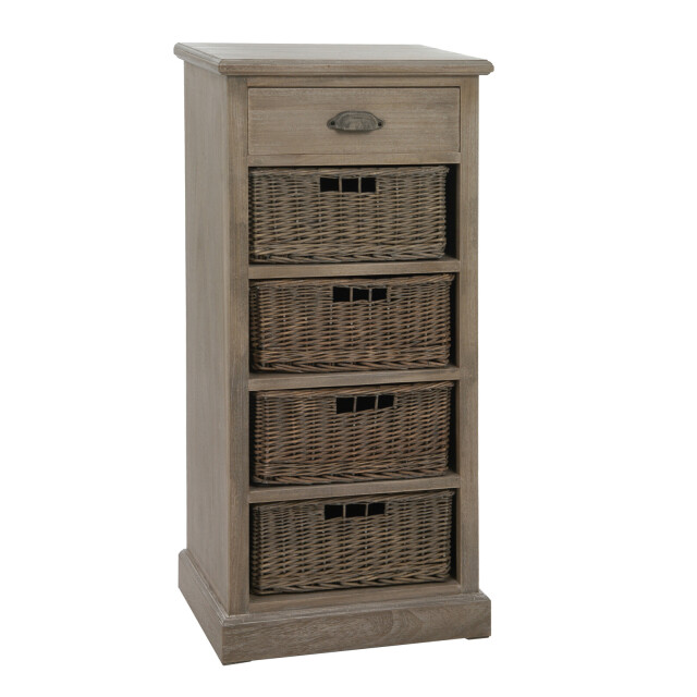 J-Line kast 4 mand+lade ht grey w 49x33x107cm 2999160 large
