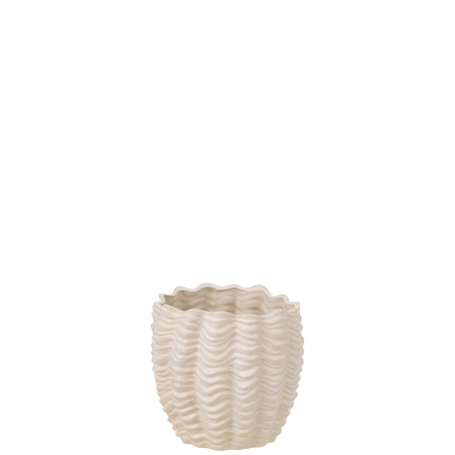 J-Line bloempot schelp keramiek small 21x21x21cm 3006685 large