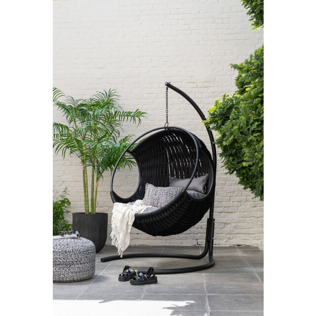 J-Line bamboepalm in pot plastiek /zwart small 110x110x170cm 3000156 large