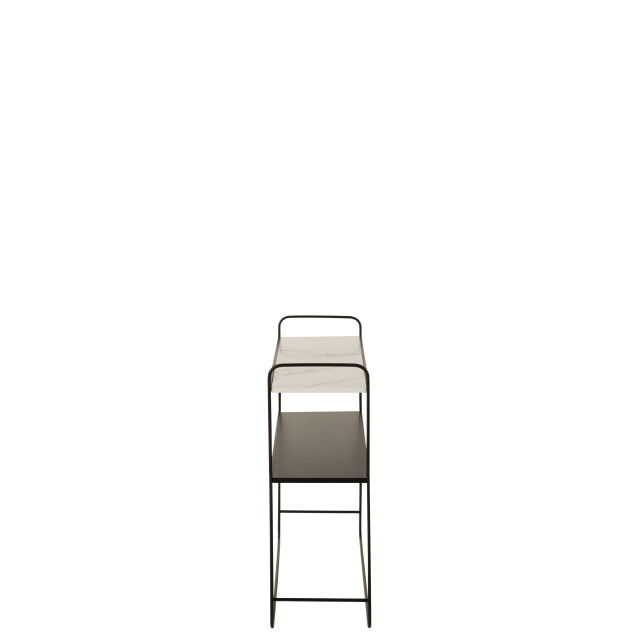 J-Line console marmer 2 planken mdf/ijzer 90x30.5x80.5cm 2999995 large