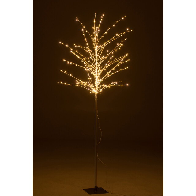 J-Line kale boom+led metaal zilver large 70x70x171cm 3000865 large