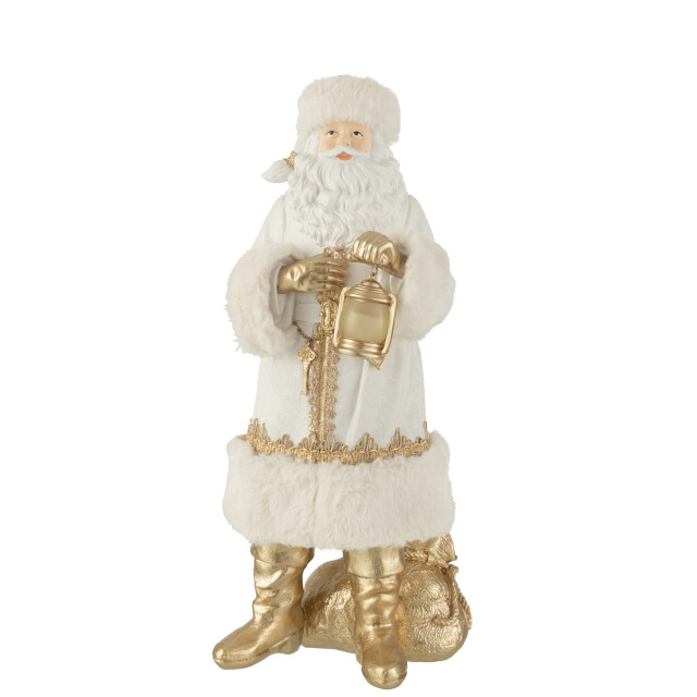 J-Line kerstman poly /goud 20.5x18.5x44.5cm 3006974 large