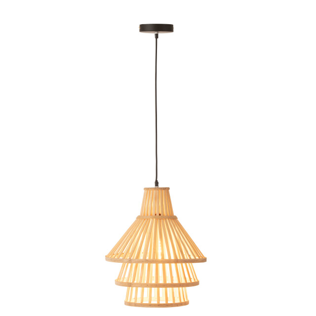 J-Line hanglamp lagen bamboo medium 32.5x32.5x162cm 2999266 large