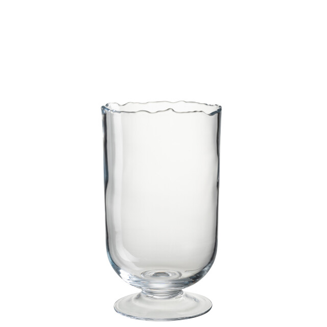 J-Line windlicht op voet onregelmatige rand glas small - 3013667 large