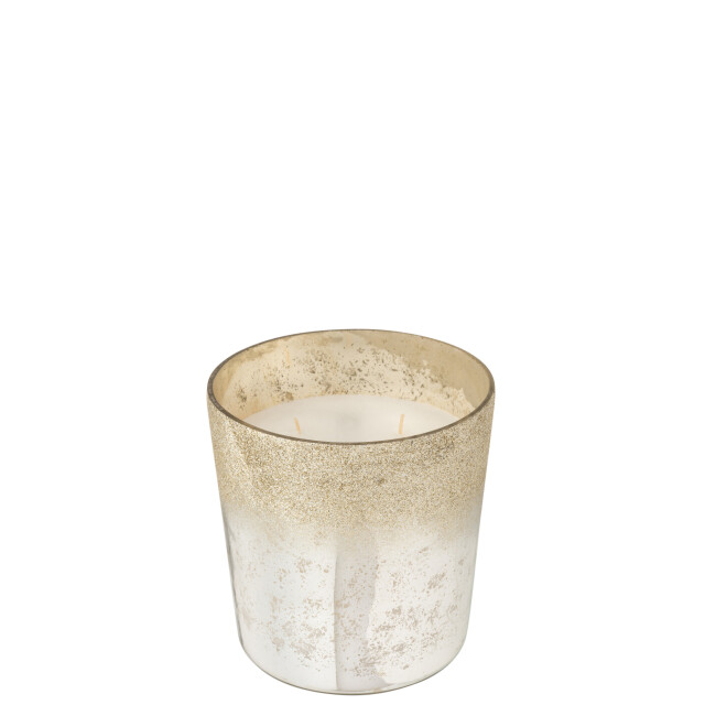 J-Line geurkaars m-chic glas zilver medium 15x15x15cm 3066090 large