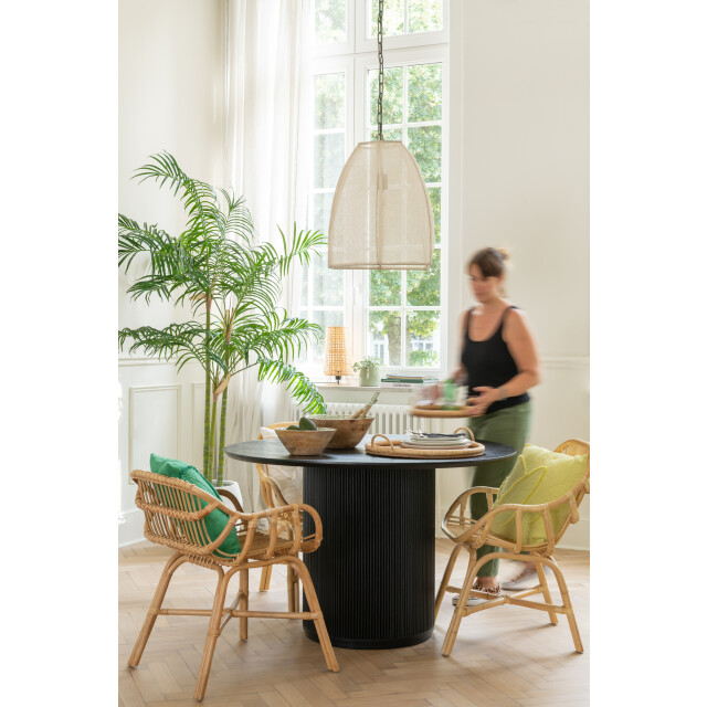 J-Line bamboepalm in pot plastiek /zwart small 110x110x170cm 3000156 large