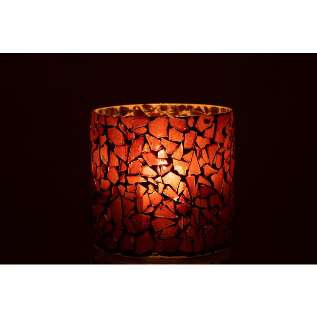 J-Line windlicht mozaiek glas large 16x16x16.5cm 3013682 large