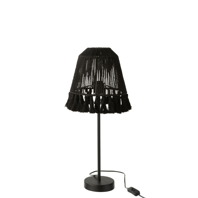 J-Line tafellamp mila jute zwart 22x22x60cm 2999303 large