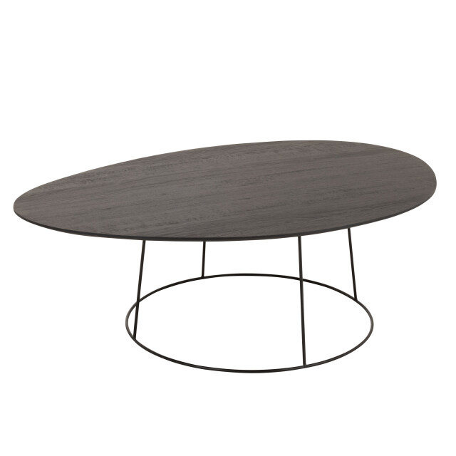 J-Line salontafel ovaal wood/metal d br 121x80x40cm 2999238 large