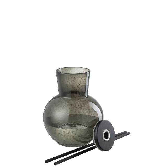 J-Line geurolie vaas deksel olive&frank incense glas 15x15x19cm 2998454 large