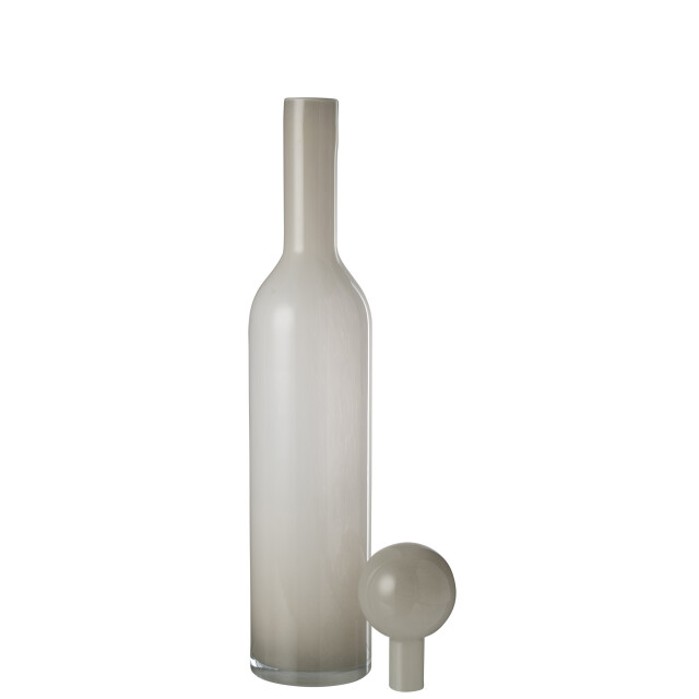 J-Line vaas fles+stop effen glas large 14x14x75cm 2998527 large